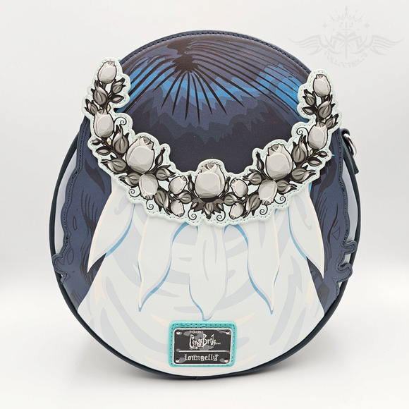 Loungefly Warner Bros. Tim Burton's Corpse Bride Emily Blue Crossbody Bag Purse - Picture 4 of 13